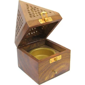 Original Boutique El Yapımı Piramit Şeklinde Ahşap Konik Tütsü Kayığı Tütsülük