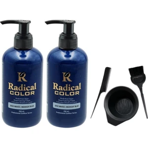 Color Saç Boyası Gece Mavisi 250 ml 2 Adet ve Saç Boya Kabı Seti