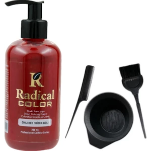 Color Saç Boyası Biber Kızılı 250 ml ve Saç Boya Kabı Seti