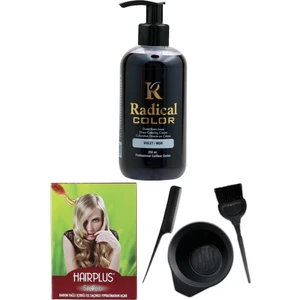 Color Saç Boyası Mor 250 ml Saç Açıcı ve Saç Boya Kabı Seti