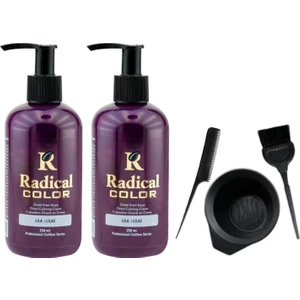 Color Saç Boyası Lila 250 ml 2 Adet ve Saç Boya Kabı Seti