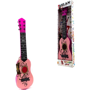 Aslan Oyuncak Çocuk Pembe  Oyuncak Gitar 50 cm