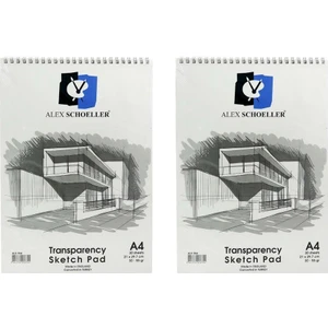 Alex Schoeller ALX-864 Eskiz Blok  Spiralli A4 50/55 gr 2'li