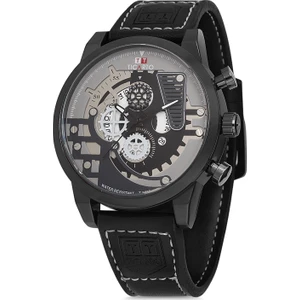 T-3030-2 Gerçek Deri Kordon Çelik Kasa Erkek Kol Saati