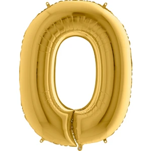 Gold Folyo Balon 0 Rakamı 40 Cm.