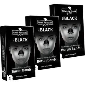 Rituel de Beaute  Aktif Karbon Siyah Nokta ve Kir Temizleyici Burun Bandı 3 Kutu 18 Adet