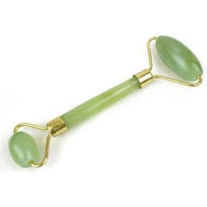 Doğal Çift Taraflı Yeşim Taşı Masaj Aleti Jade Roller Yeşil