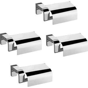 Banyo Premium Kapaklı Tuvalet Kağıtlık 71009 4'lü Paket