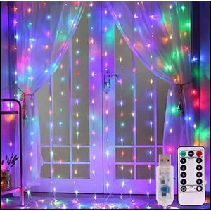 Rgb Peri LED Perde Animasyonlu Usb'li ve Kumandalı
