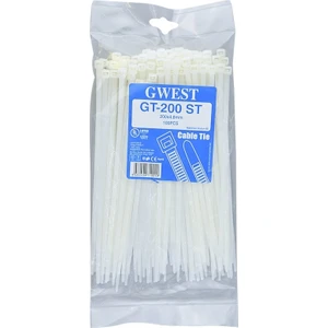 Gwest Gt 200ST200 x 4,8 mm Beyaz Kablo Bağı