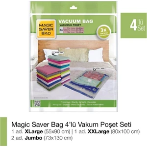 Magic Saver Bag Vakumlu Poşet 4’lü
