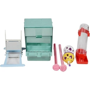 Muhabbet Kuşu Akıllı Yemlik İkili + Top Suluk + Tünek Aynalı Salıncak Seti