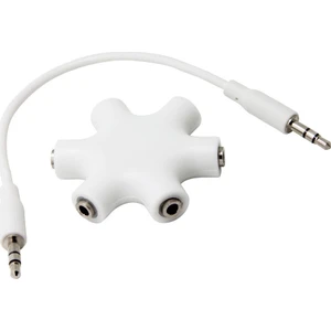 Kulaklık Çoklayıcı 3.5mm Stereo Beyaz Renkli Uzatıcı ve Çoklayıcı