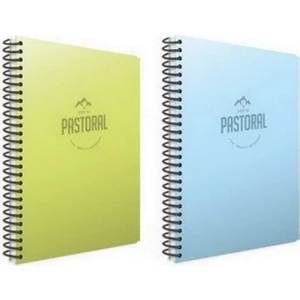 Pastoral Spiralli Defter A4 120 Yaprak 1 Kareli + 1 Çizgili