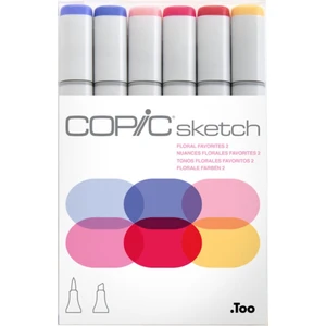 Sketch 6lı Marker Kalem Set Floral Favorites 2