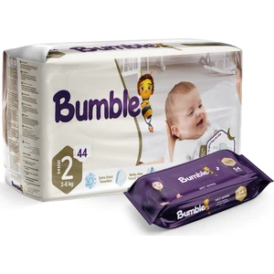 2 Numara Mini Bebek Bezi Ikiz Paket+ Bumble Baby Islak Mendil Hediyeli