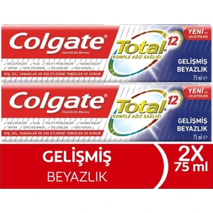 Total Gelişmiş Beyazlık Diş Macunu 2 x 75 ml