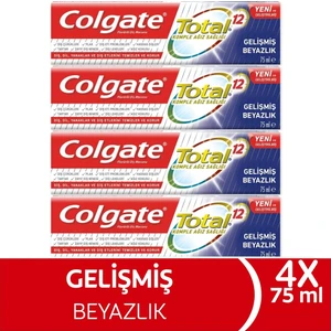 Total Gelişmiş Beyazlık Diş Macunu 4 x 75 ml