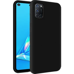 Oppo A72 Kapak İçi Kadife Soft Logosuz Lansman Silikon Kılıf - Siyah