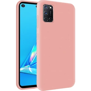 Oppo A72 Kapak İçi Kadife Soft Logosuz Lansman Silikon Kılıf - Pembe