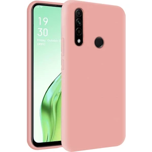 Oppo A31 Kapak İçi Kadife Soft Logosuz Lansman Silikon Kılıf - Pembe
