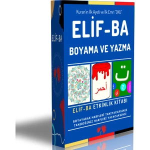 Elif-Ba Harfleri Boyama ve Yazma Etkinlik Kitabı