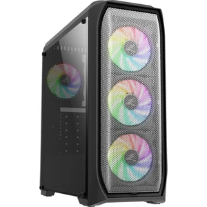 N5 Mf ATX Mid Tower 4 RGB Fanlı 1 x Kulaklık, 1 x Mikrofon, 2 x USB 2.0, 1 x USB 3.0, Fan Kontrol, Renkli Akralik Panel, PCI/AGP365 mm Bilgisayar Kasa