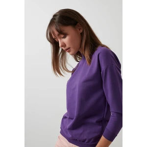 Dik Yaka Basic Örme Sweat Kadın Sweat 5863323