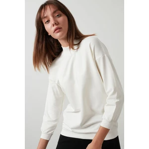 Dik Yaka Basic Örme Sweat Kadın Sweat 5863323