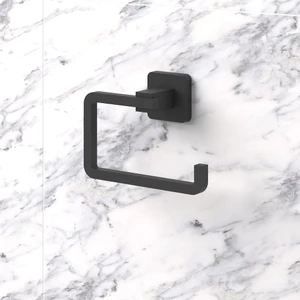 Alz Banyo Kare Mat Siyah Tuvalet Kağıtlığı - Kağıtlık