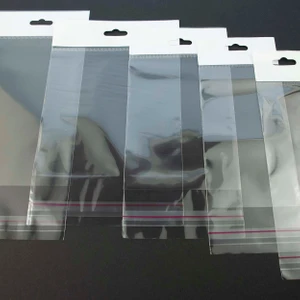 Askılı Şeffaf Bantlı Poşet 12 cm x 25 cm  1.000'li paket