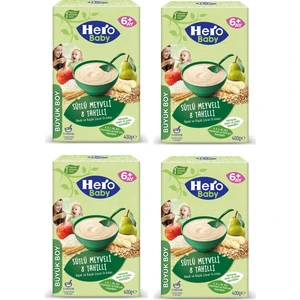 Hero Baby Sütlü Meyveli 8 Tahıllı Kaşık Maması 400 gr x 4 Adet