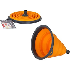 Qlux Ideas Akordiyon Oval Katlanabilir Huni Turuncu