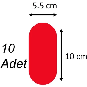 Plaka Yapıştırma Bandı 10 Adet 5.5 cm X 10 cm