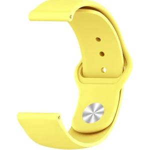 Nezih Case Samsung Galaxy Watch 3 45 mm Klasik Silikon Kordon (Sağlam Esnek Dizayn) Sarı