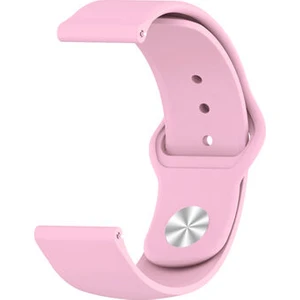 Nezih Case Samsung Galaxy Watch Active 2 40 mm Klasik Silikon Kordon (Sağlam Esnek Dizayn) Pembe