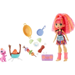Cave Club™ Barbekü Partisi™ Oyun Seti, Emberly™ Bebek (25 Cm) Ve Dinozoru Gnl96