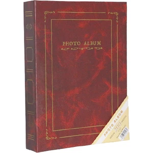 10x15cm 200 Fotoğraf Kapasiteli Ciltbezli Lüks Fotoğraf Albümü Bordo