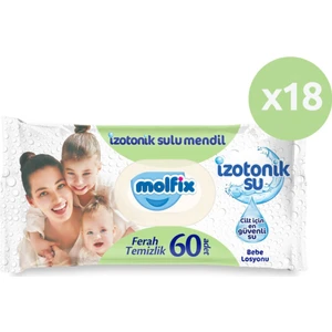Izotonik Sulu Islak Mendil Ferah Temizlik  60 Yaprak x 18'li