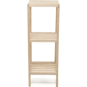 Banyo Boy Dolabı 3 Raf Havluluk Doğal Ahşap 3 Raflı Havluluk 85 cm x 35 cm x 35 cm