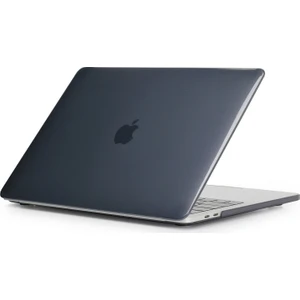 Apple Macbook Pro 16 inç  A2141 A22142 Toucbarlı  2019 Kılıf Mat Doku Case (2019 YILI HARİÇİNE UYMAZ) parlak siyah