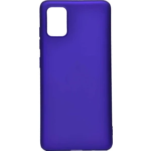 Tekno Grup Samsung Galaxy M51 Kılıf Mat Premium Silikon Kılıf Saks Mavi + Cam Ekran Koruyucu