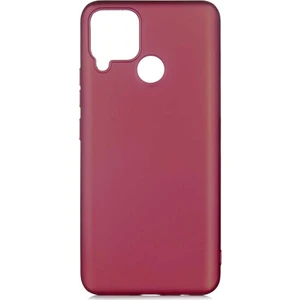 Tekno Grup Realme C15 Kılıf Mat Premium Silikon Kılıf Bordo