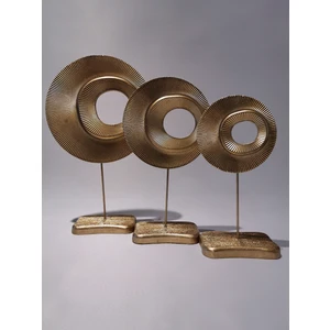 Art Home  Dekoratif Gold Halka Obje 3'lü Set