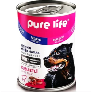 Pure Life Kuzu Etli Konserve Yetişkin Köpek Maması 415 gr x 24 Adet