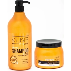 Keratin Tuzsuz Şampuan 1000 ml + Keratin Saç Maskesi 500 ml