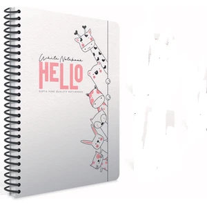 White Notebook Spiralli Karton Kapak Defter A4 80 Yaprak