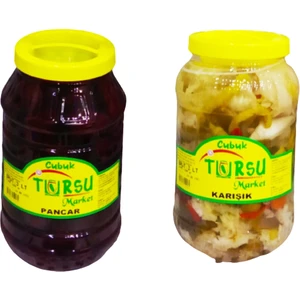 Turşu Market  Fermente Çubuk Turşusu 3 Lt Pancar + 3 Lt Karışık