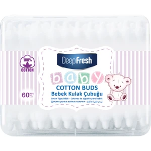 Deep Fresh Bebek Pamuklu Kulak Temizleme Çubuğu 60 Adet