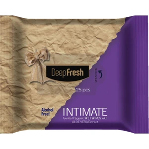 Deep Fresh Intimate Geniteal Bölge Temizleme Mendili Aloevera 25 Yaprak